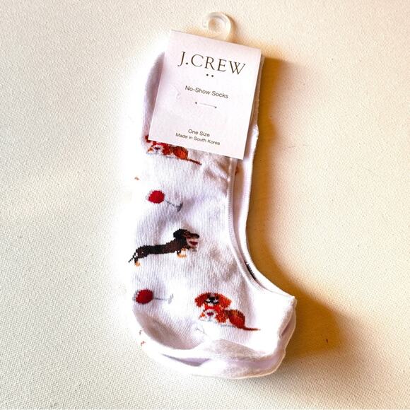 J.Crew Women's No Show Ankle Seasonal Theme Socks Sz OS NWT - Picture 1 of 5